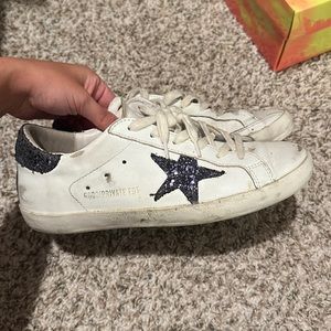 Golden Goose Superstar size 38 purple sparkle